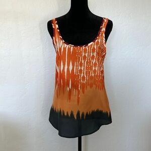 Patterson J Kincaid Orange/Black Camisole - size xs